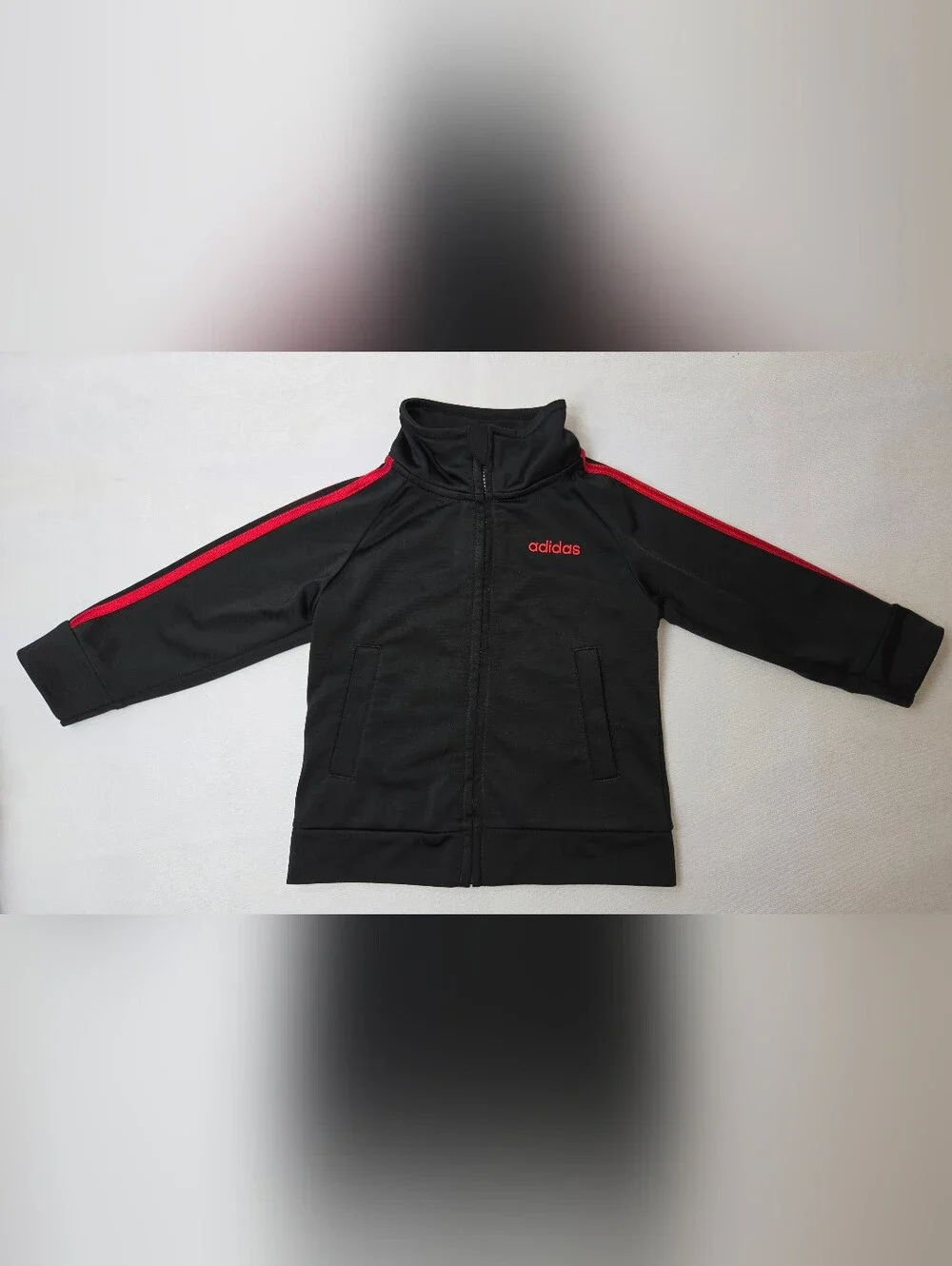 adidas Black Jacket with Red Accents